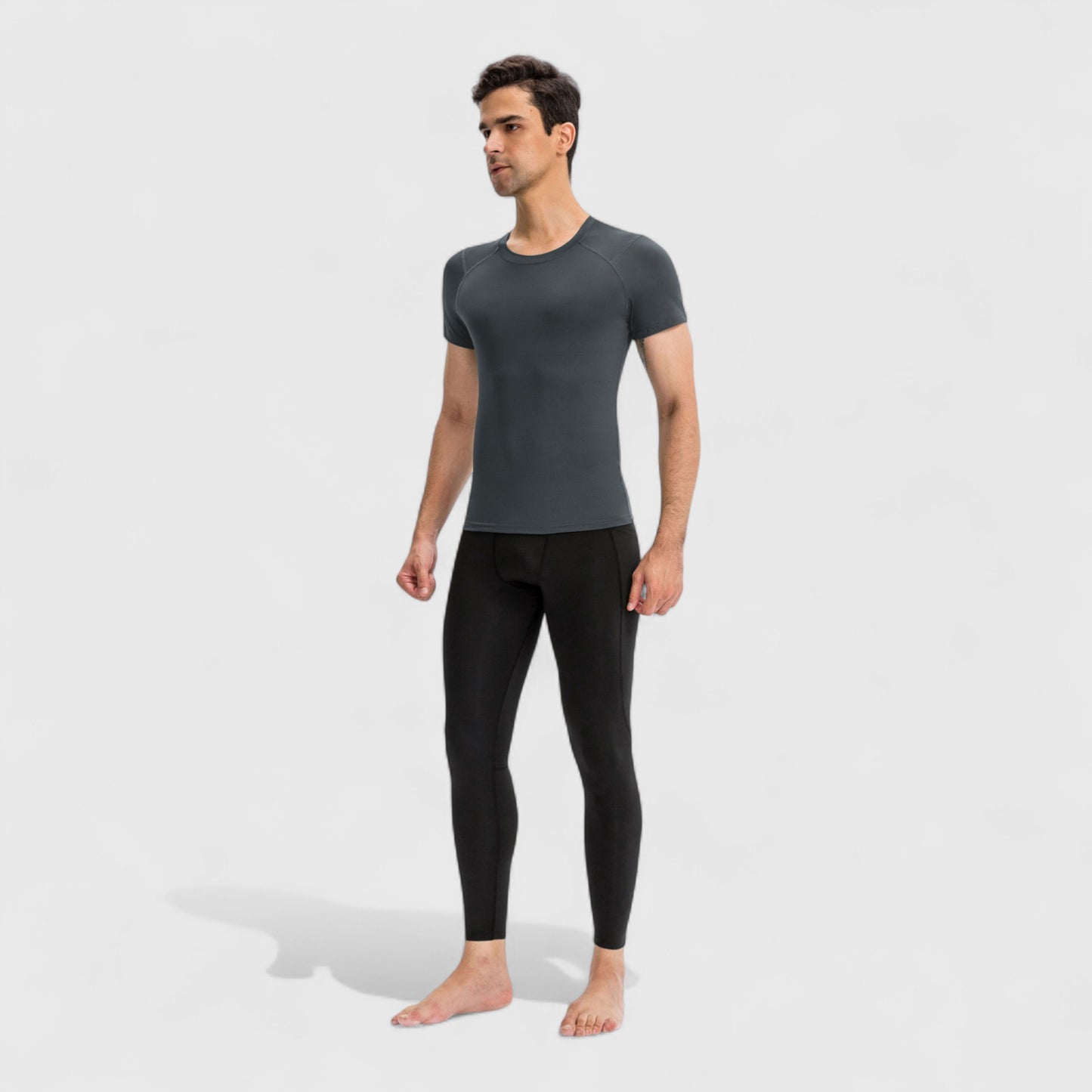 Anna-Kaci Active Men's Short Sleeve Compression Top with Moisture-Wicking Stretch Fabric for Performance and Training