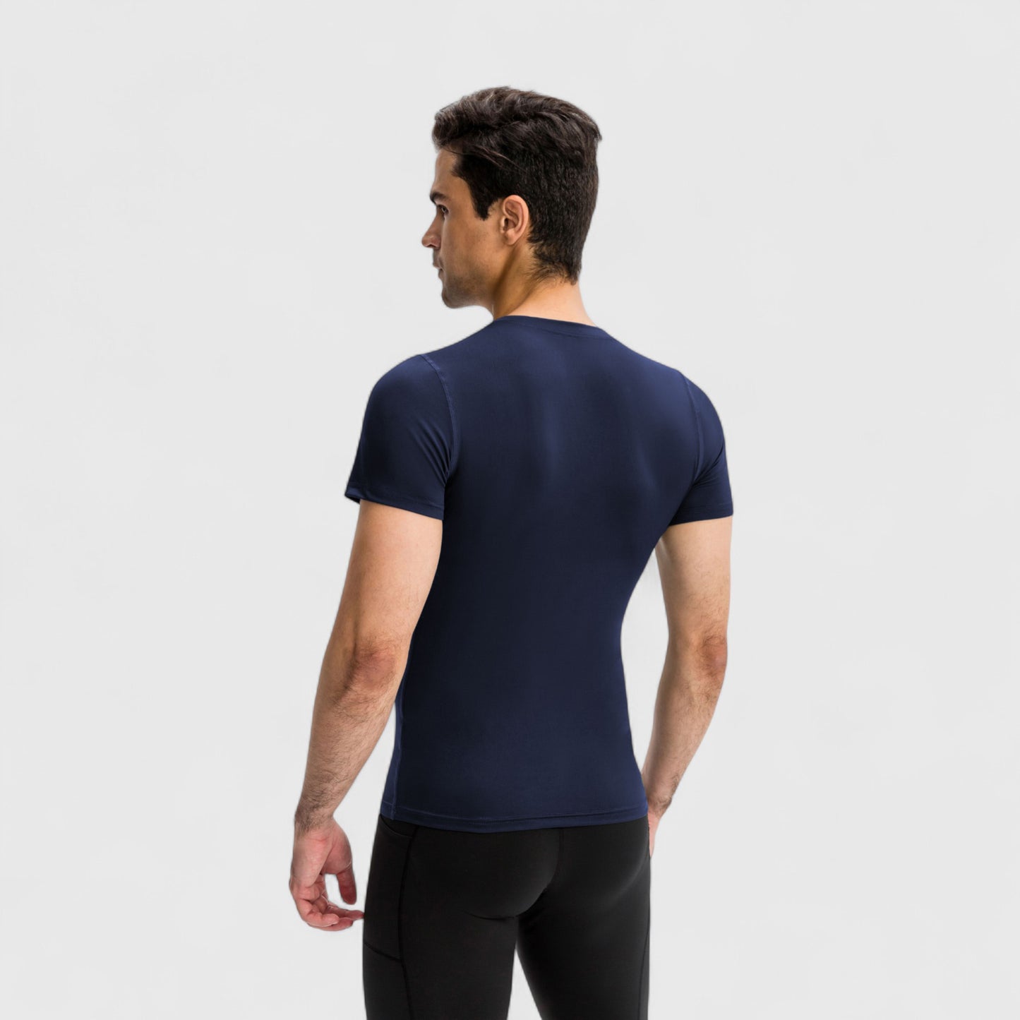 Anna-Kaci Active Men's Short Sleeve Compression Top with Moisture-Wicking Stretch Fabric for Performance and Training