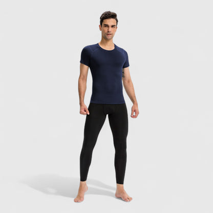 Anna-Kaci Active Men's Short Sleeve Compression Top with Moisture-Wicking Stretch Fabric for Performance and Training