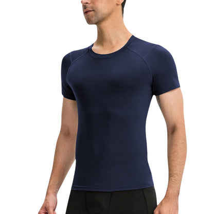 Anna-Kaci Active Men's Short Sleeve Compression Top with Moisture-Wicking Stretch Fabric for Performance and Training