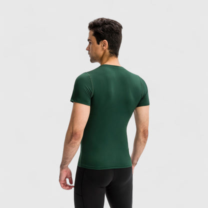 Anna-Kaci Active Men's Short Sleeve Compression Top with Moisture-Wicking Stretch Fabric for Performance and Training