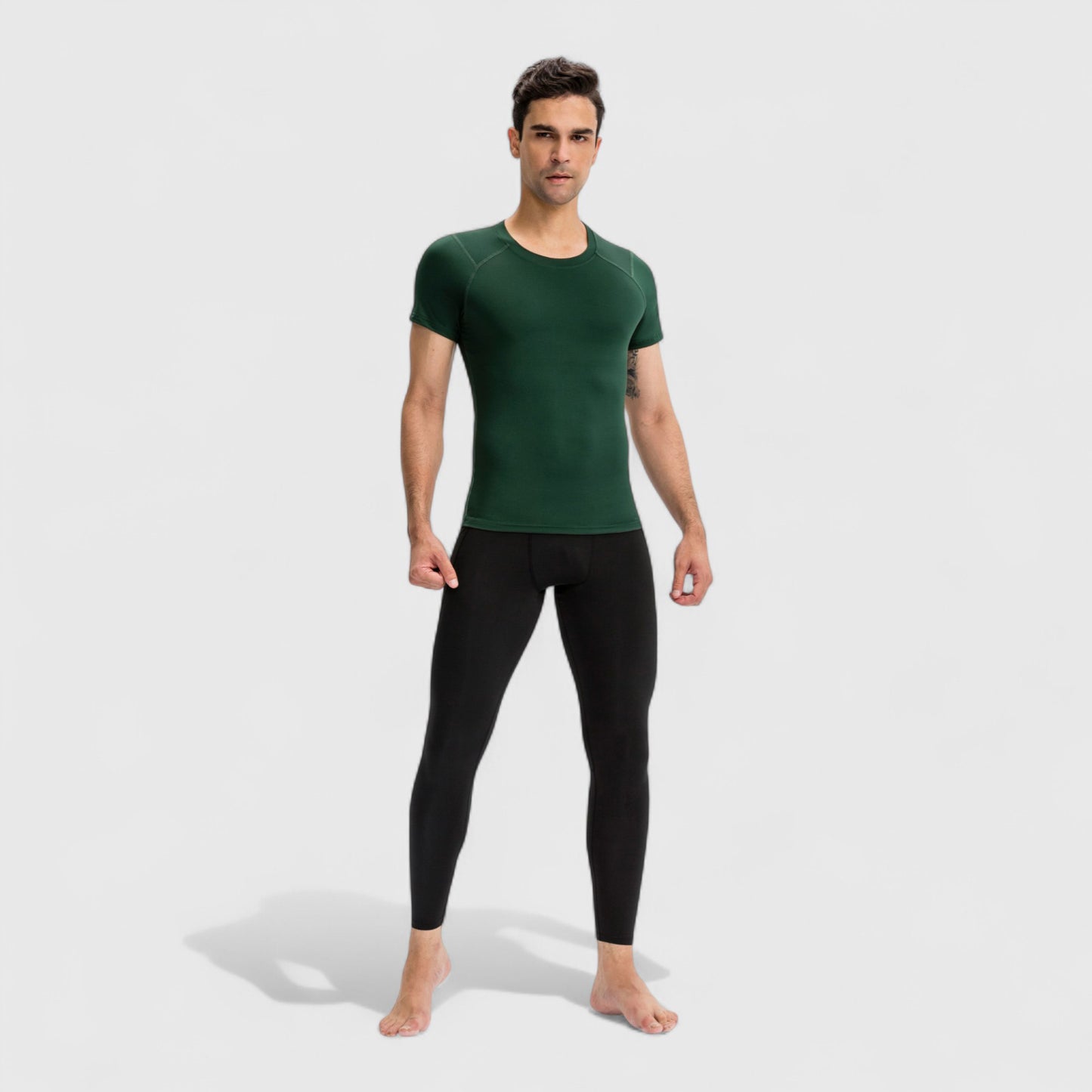 Anna-Kaci Active Men's Short Sleeve Compression Top with Moisture-Wicking Stretch Fabric for Performance and Training