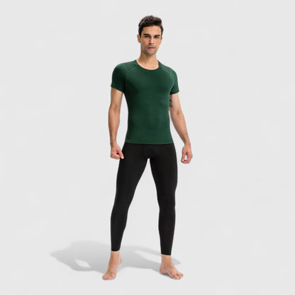 Anna-Kaci Active Men's Short Sleeve Compression Top with Moisture-Wicking Stretch Fabric for Performance and Training