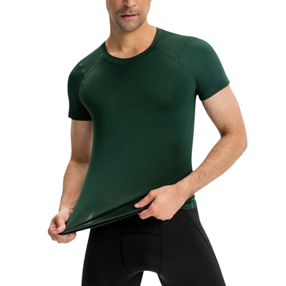 Anna-Kaci Active Men's Short Sleeve Compression Top with Moisture-Wicking Stretch Fabric for Performance and Training