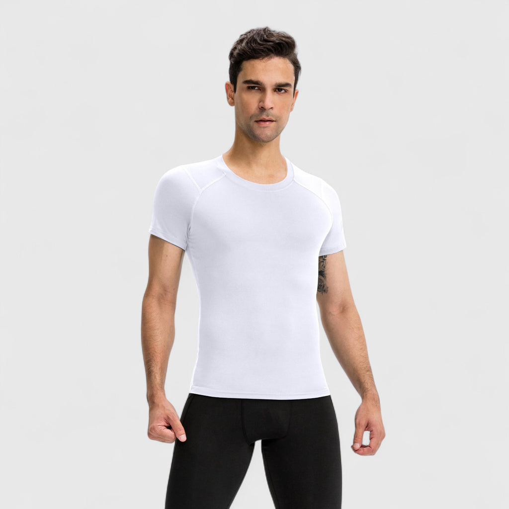 Anna-Kaci Active Men's Short Sleeve Compression Top with Moisture-Wicking Stretch Fabric for Performance and Training
