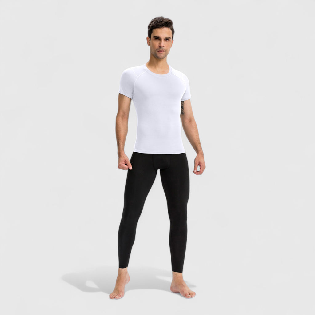 Anna-Kaci Active Men's Short Sleeve Compression Top with Moisture-Wicking Stretch Fabric for Performance and Training