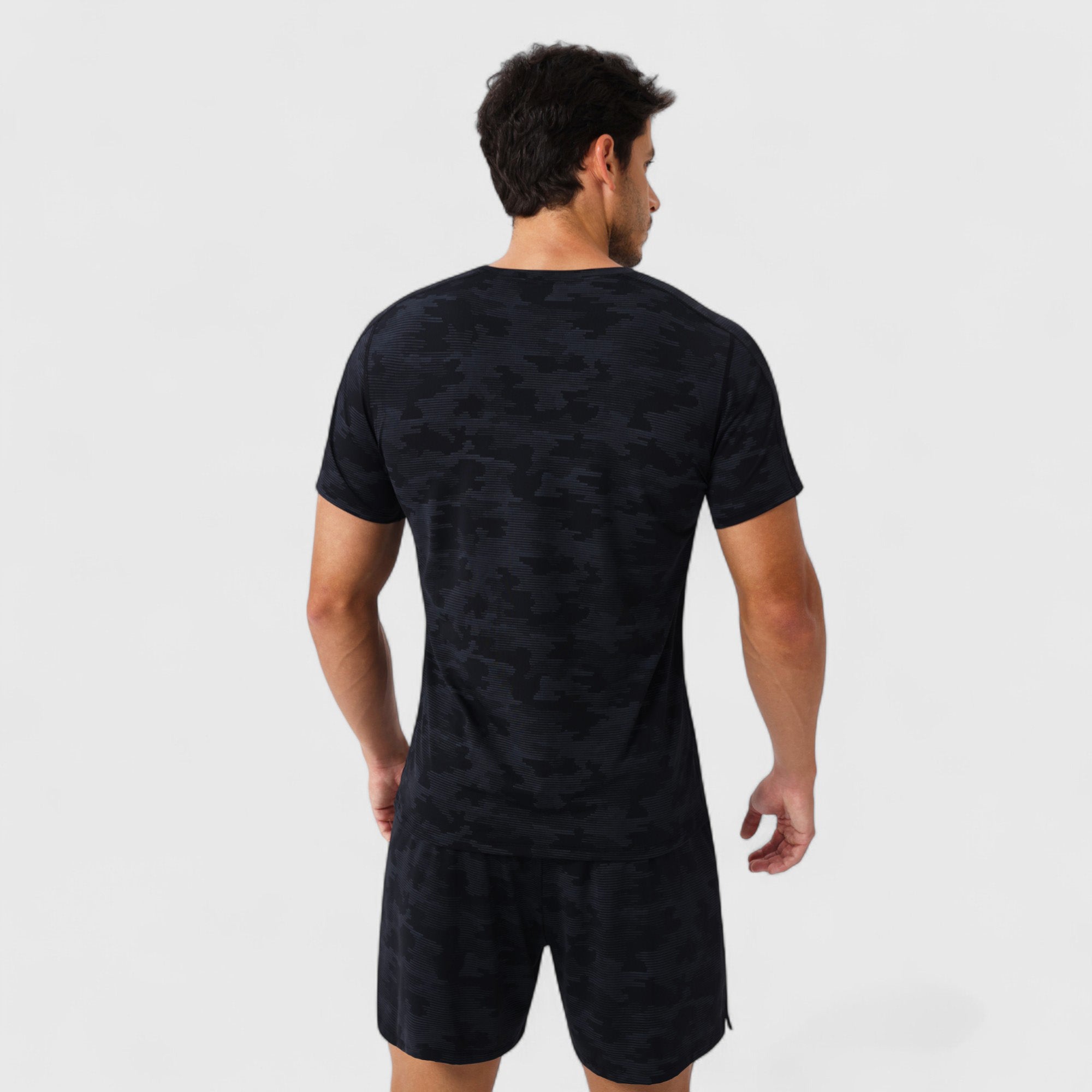 Anna-Kaci Active Men's Camo Print Short Sleeve Performance Tee with Quick-Dry Lightweight Stretch Fabric