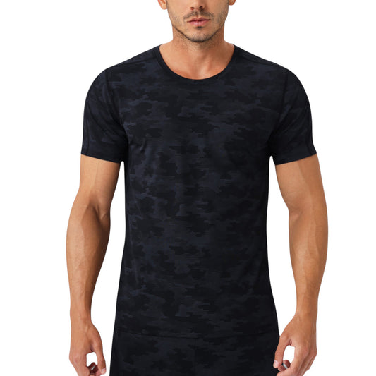 Anna-Kaci Active Men's Camo Print Short Sleeve Performance Tee with Quick-Dry Lightweight Stretch Fabric