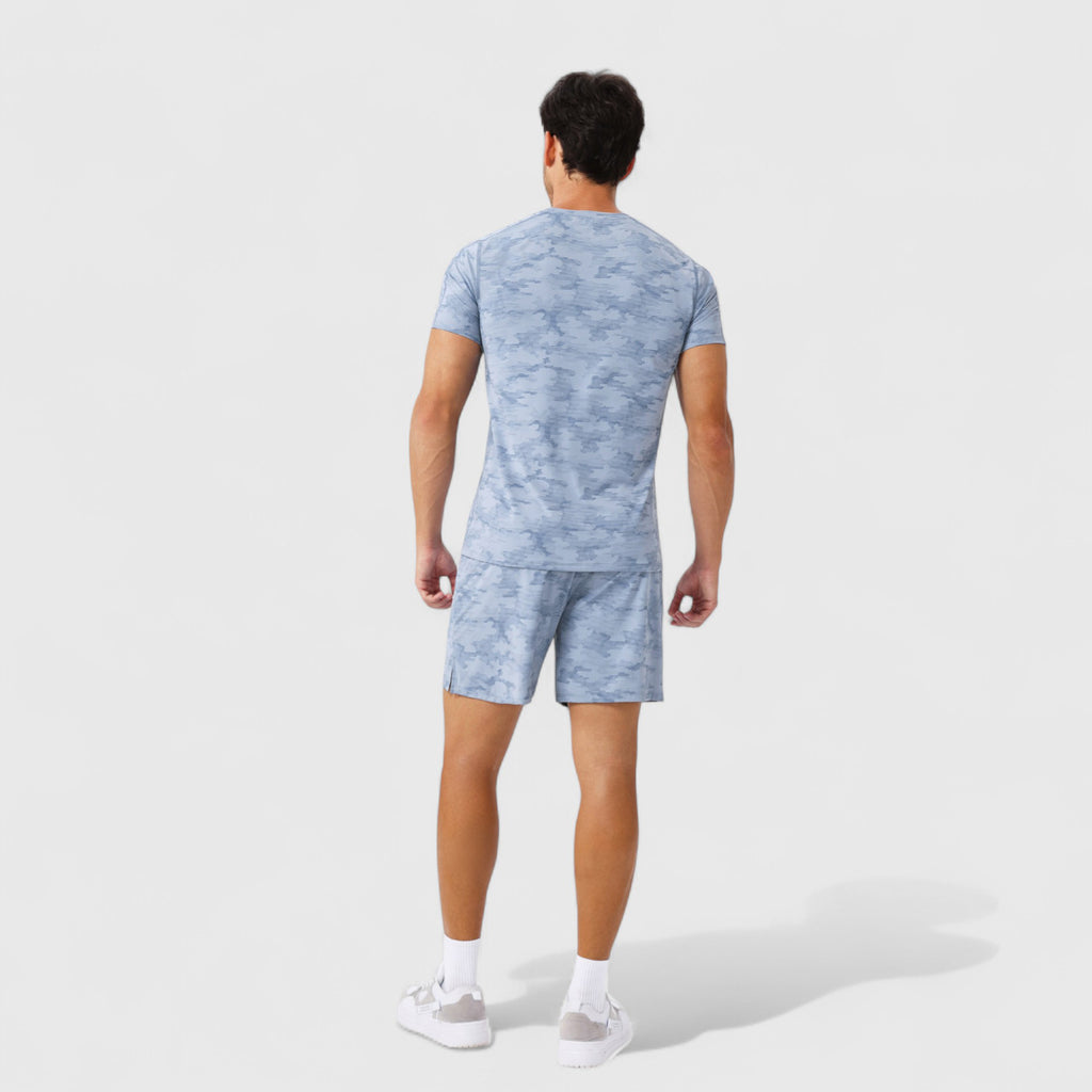 Anna-Kaci Active Men's Camo Print Short Sleeve Performance Tee with Quick-Dry Lightweight Stretch Fabric