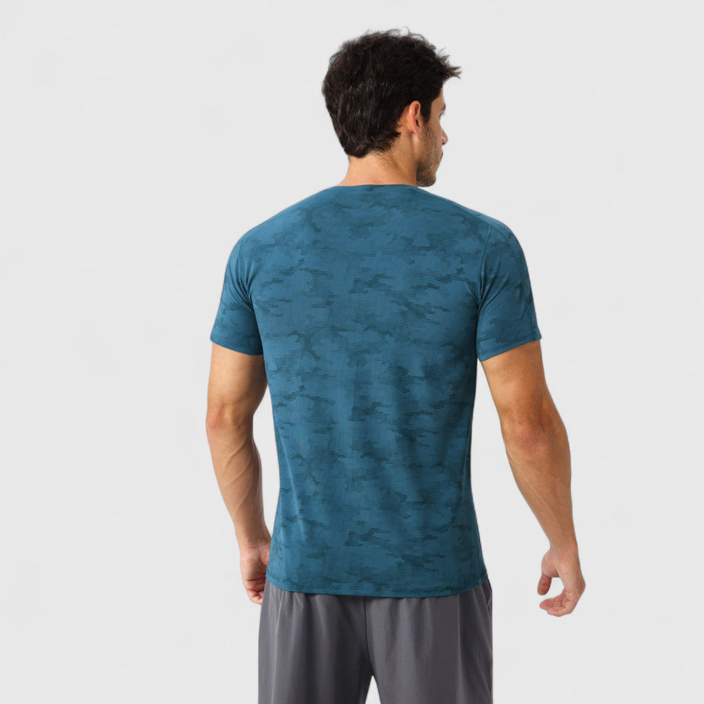 Anna-Kaci Active Men's Camo Print Short Sleeve Performance Tee with Quick-Dry Lightweight Stretch Fabric