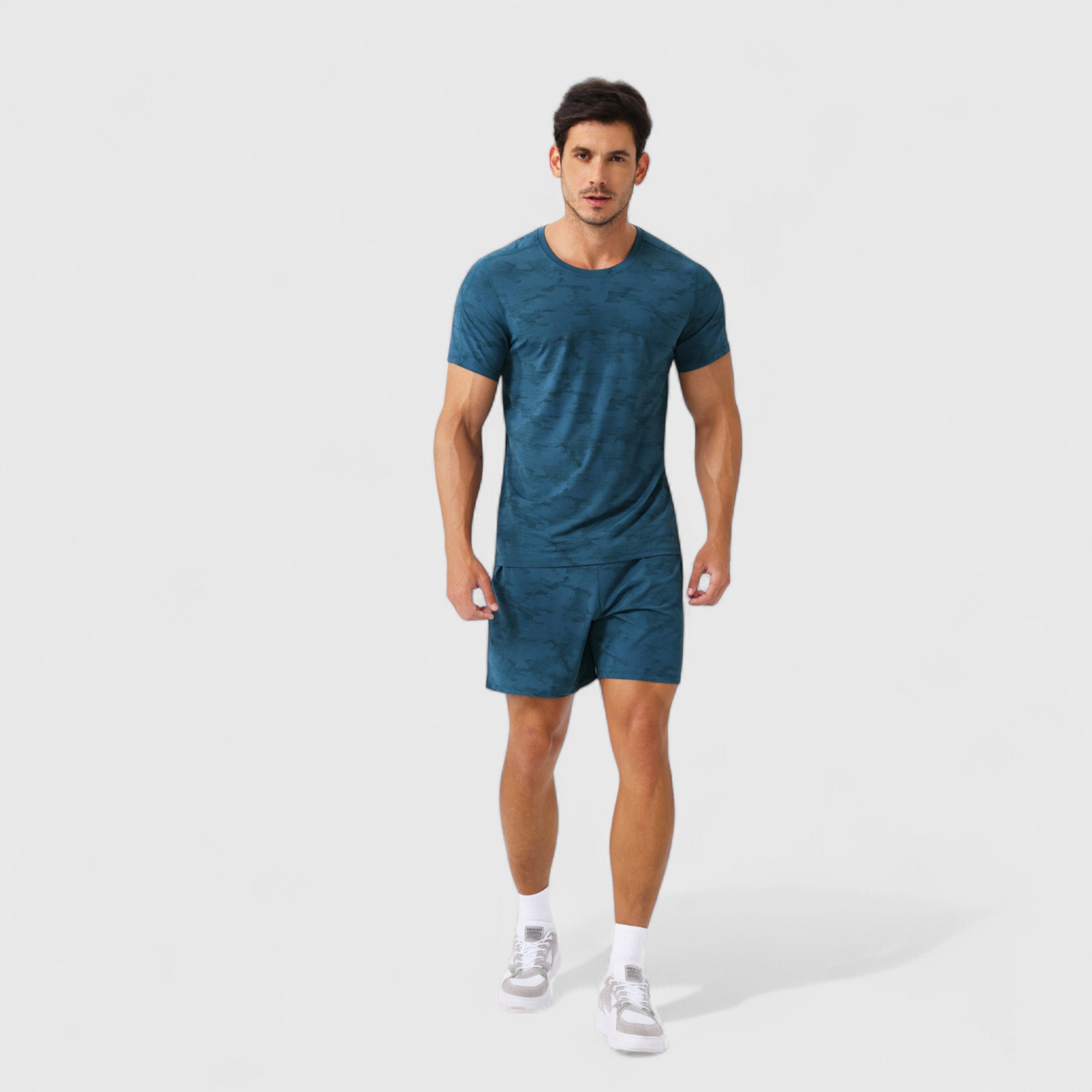 Anna-Kaci Active Men's Camo Print Short Sleeve Performance Tee with Quick-Dry Lightweight Stretch Fabric