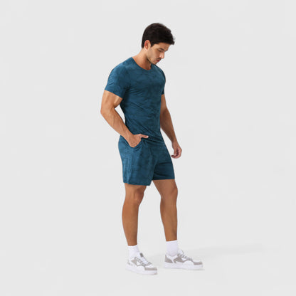 Anna-Kaci Active Men's Camo Print Short Sleeve Performance Tee with Quick-Dry Lightweight Stretch Fabric