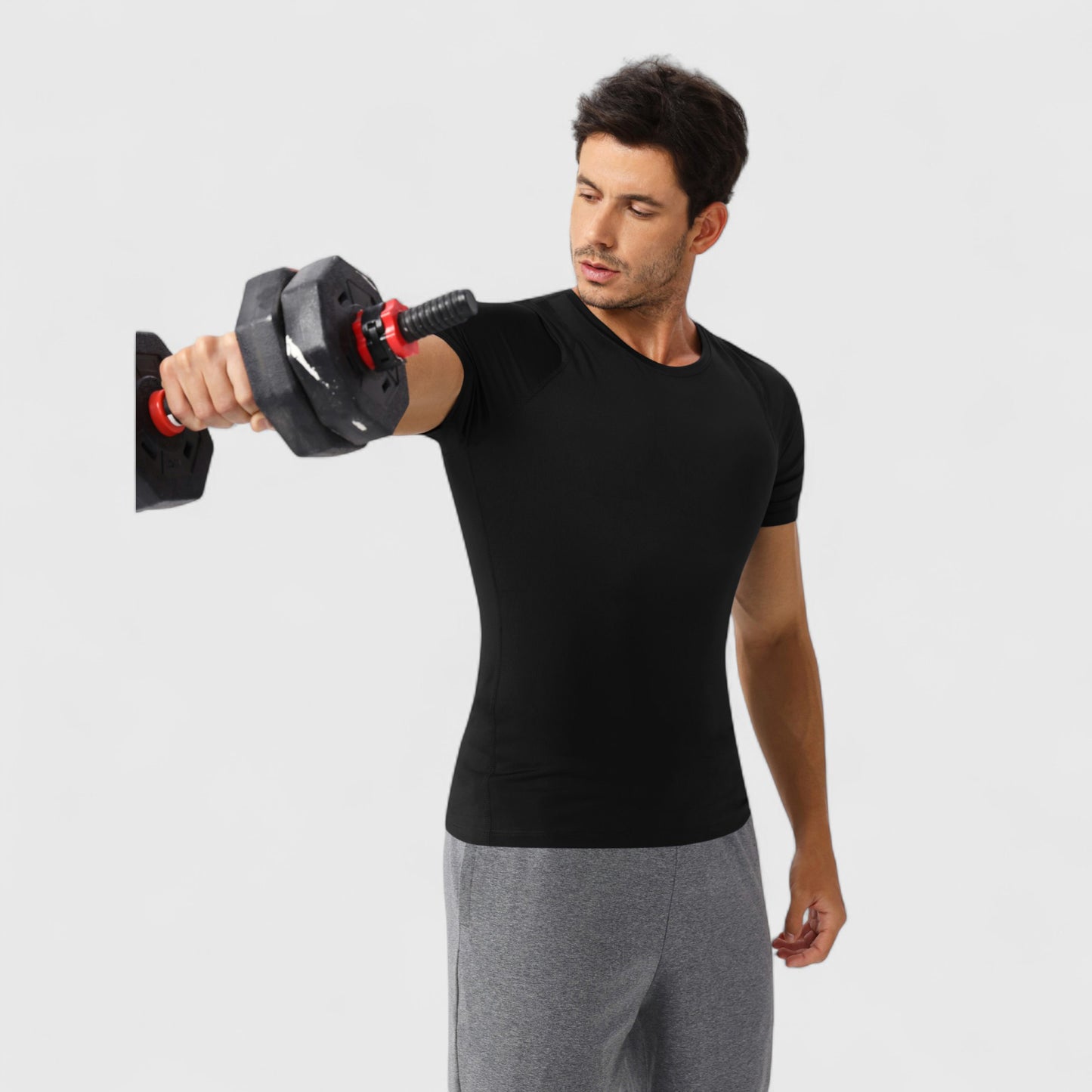Anna-Kaci Active Men's Fitted Short Sleeve Performance T-Shirt with Stretch Fabric and Moisture-Wicking Comfort