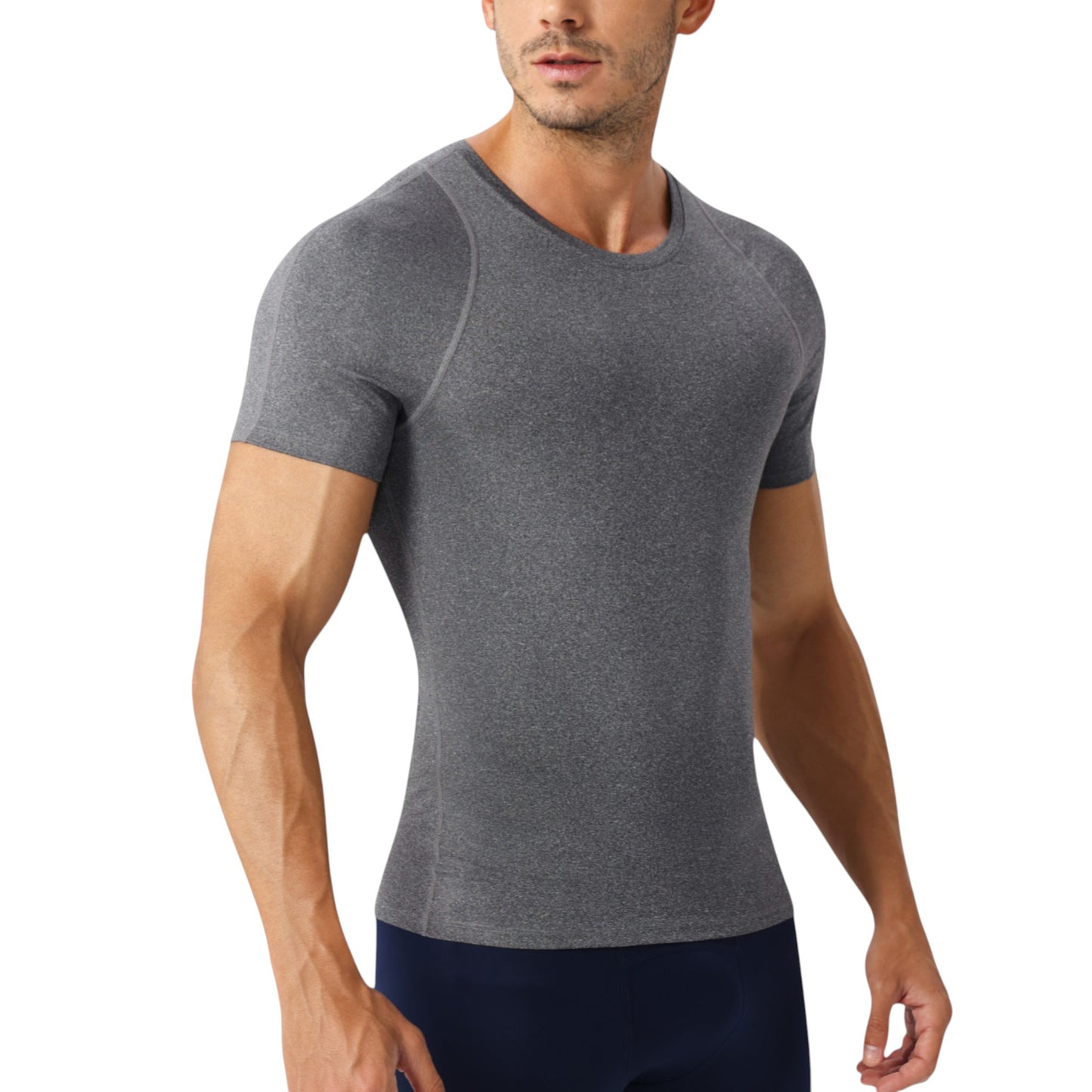 Anna-Kaci Active Men's Fitted Short Sleeve Performance T-Shirt with Stretch Fabric and Moisture-Wicking Comfort