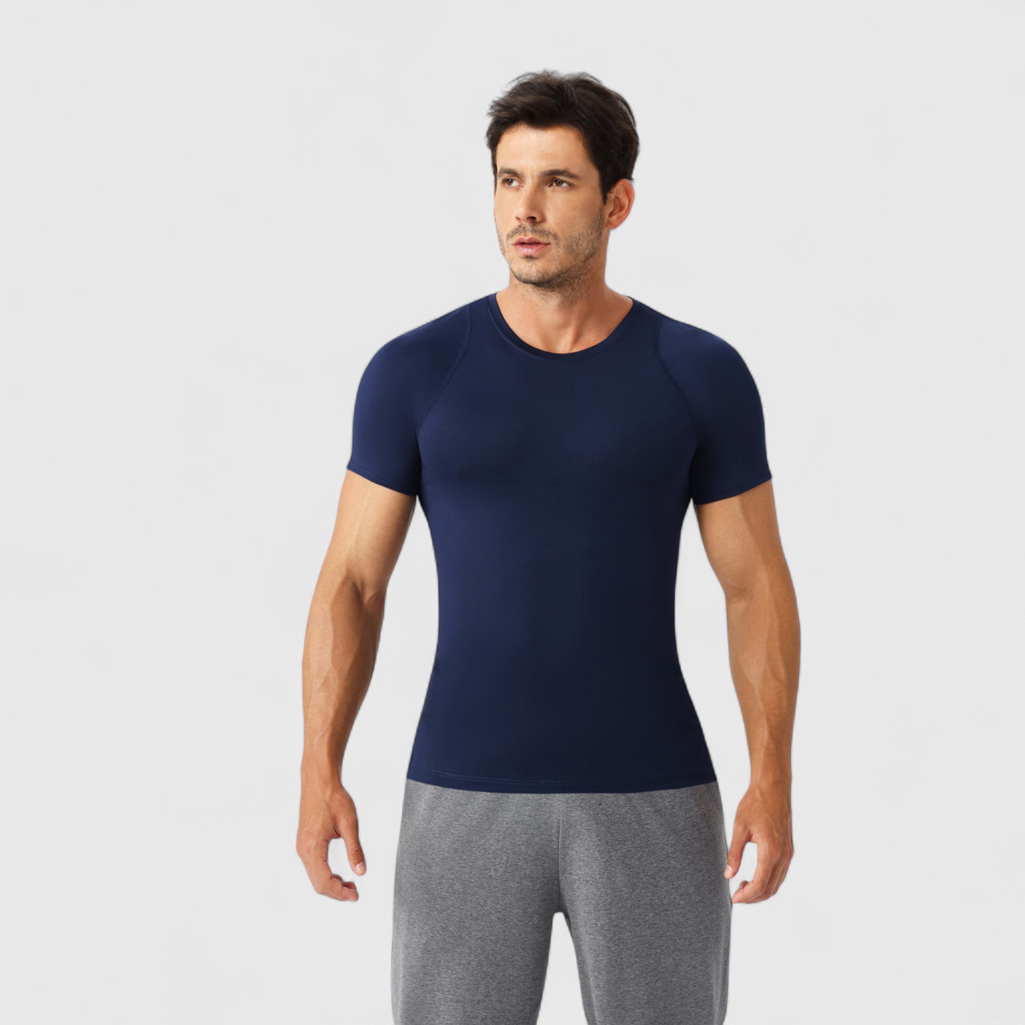 Anna-Kaci Active Men's Fitted Short Sleeve Performance T-Shirt with Stretch Fabric and Moisture-Wicking Comfort