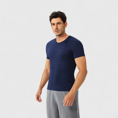 Anna-Kaci Active Men's Fitted Short Sleeve Performance T-Shirt with Stretch Fabric and Moisture-Wicking Comfort