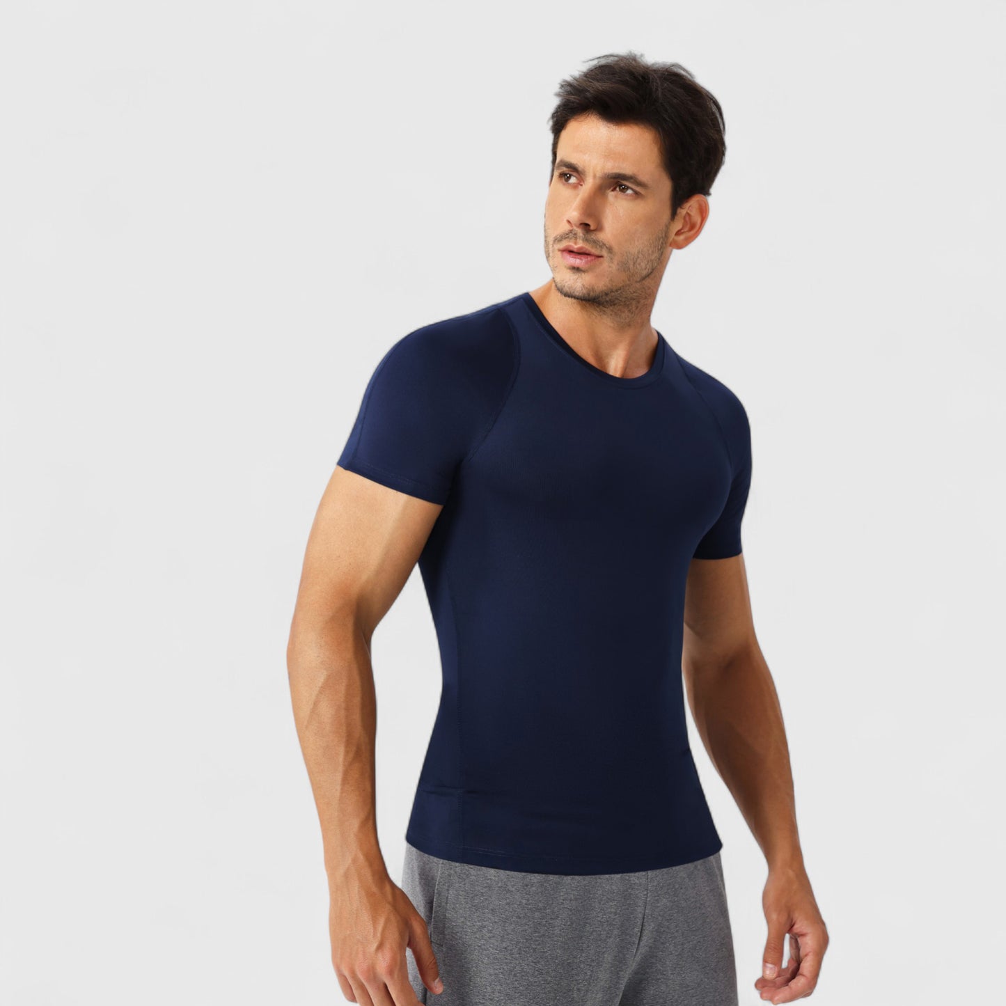Anna-Kaci Active Men's Fitted Short Sleeve Performance T-Shirt with Stretch Fabric and Moisture-Wicking Comfort
