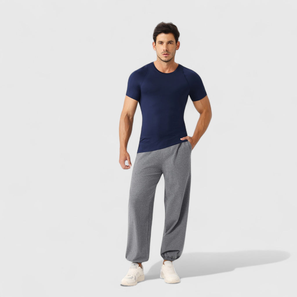 Anna-Kaci Active Men's Fitted Short Sleeve Performance T-Shirt with Stretch Fabric and Moisture-Wicking Comfort