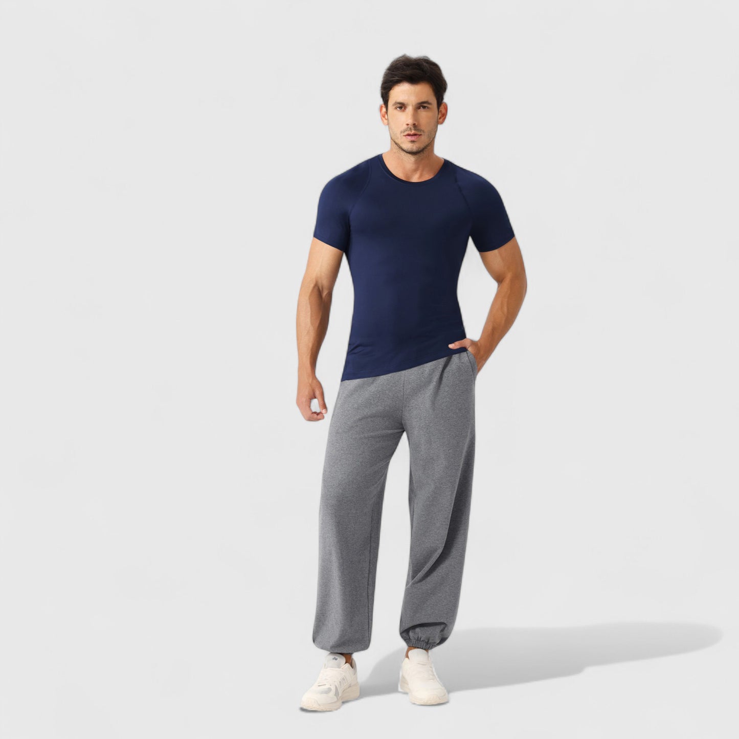 Anna-Kaci Active Men's Fitted Short Sleeve Performance T-Shirt with Stretch Fabric and Moisture-Wicking Comfort