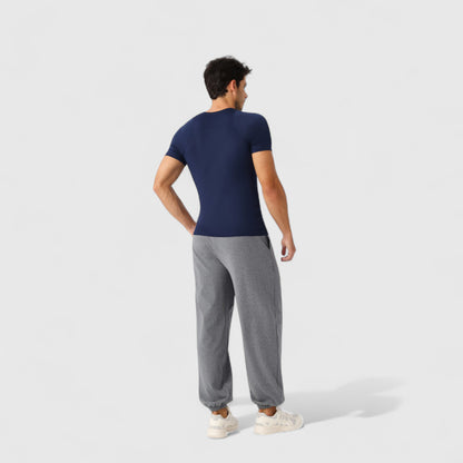 Anna-Kaci Active Men's Fitted Short Sleeve Performance T-Shirt with Stretch Fabric and Moisture-Wicking Comfort
