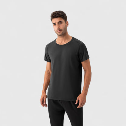 Anna-Kaci Active Men's Short Sleeve Performance T-Shirt with Breathable Mesh Fabric and Relaxed Athletic Fit