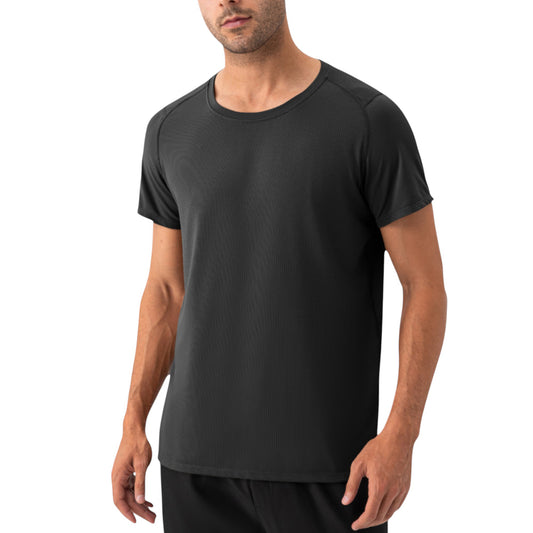Anna-Kaci Active Men's Short Sleeve Performance T-Shirt with Breathable Mesh Fabric and Relaxed Athletic Fit