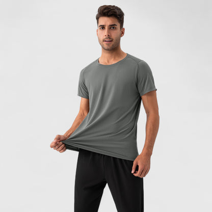 Anna-Kaci Active Men's Short Sleeve Performance T-Shirt with Breathable Mesh Fabric and Relaxed Athletic Fit