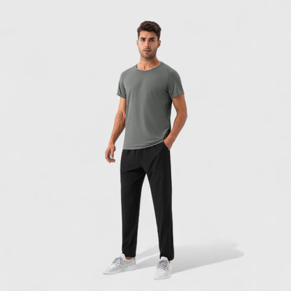 Anna-Kaci Active Men's Short Sleeve Performance T-Shirt with Breathable Mesh Fabric and Relaxed Athletic Fit
