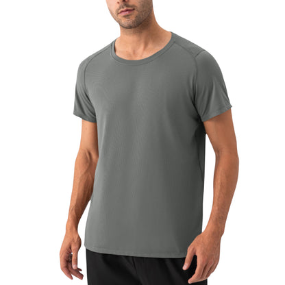 Anna-Kaci Active Men's Short Sleeve Performance T-Shirt with Breathable Mesh Fabric and Relaxed Athletic Fit