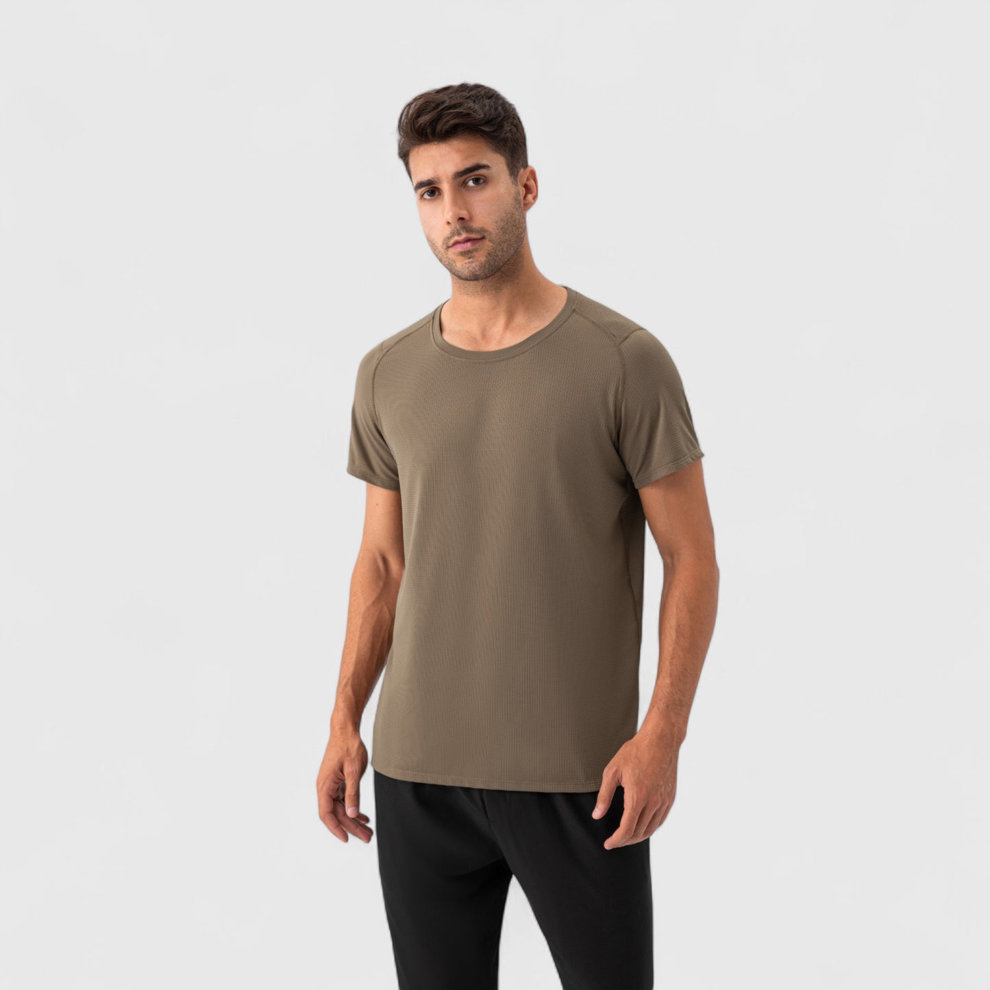 Anna-Kaci Active Men's Short Sleeve Performance T-Shirt with Breathable Mesh Fabric and Relaxed Athletic Fit