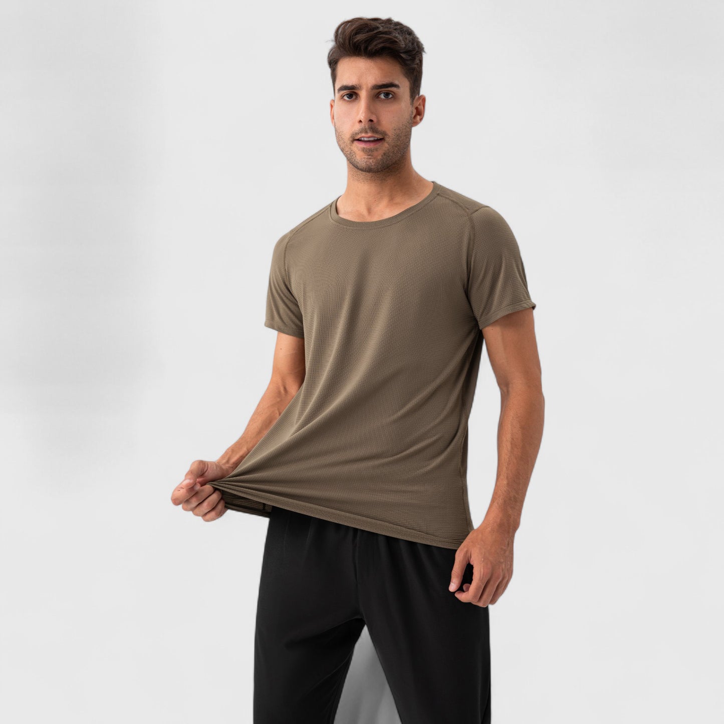 Anna-Kaci Active Men's Short Sleeve Performance T-Shirt with Breathable Mesh Fabric and Relaxed Athletic Fit