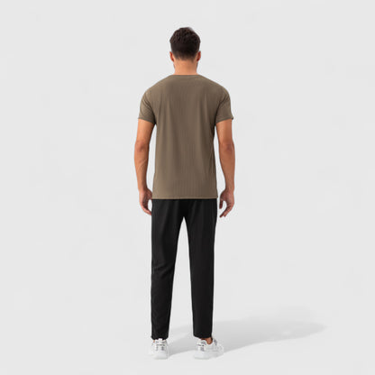 Anna-Kaci Active Men's Short Sleeve Performance T-Shirt with Breathable Mesh Fabric and Relaxed Athletic Fit