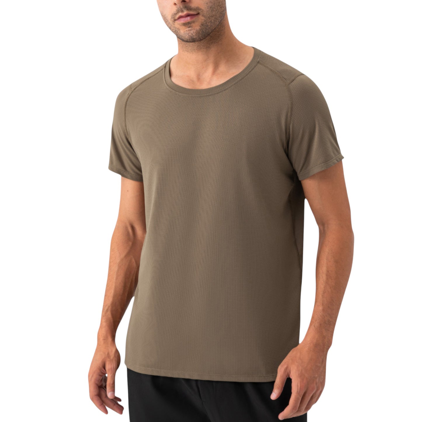 Anna-Kaci Active Men's Short Sleeve Performance T-Shirt with Breathable Mesh Fabric and Relaxed Athletic Fit