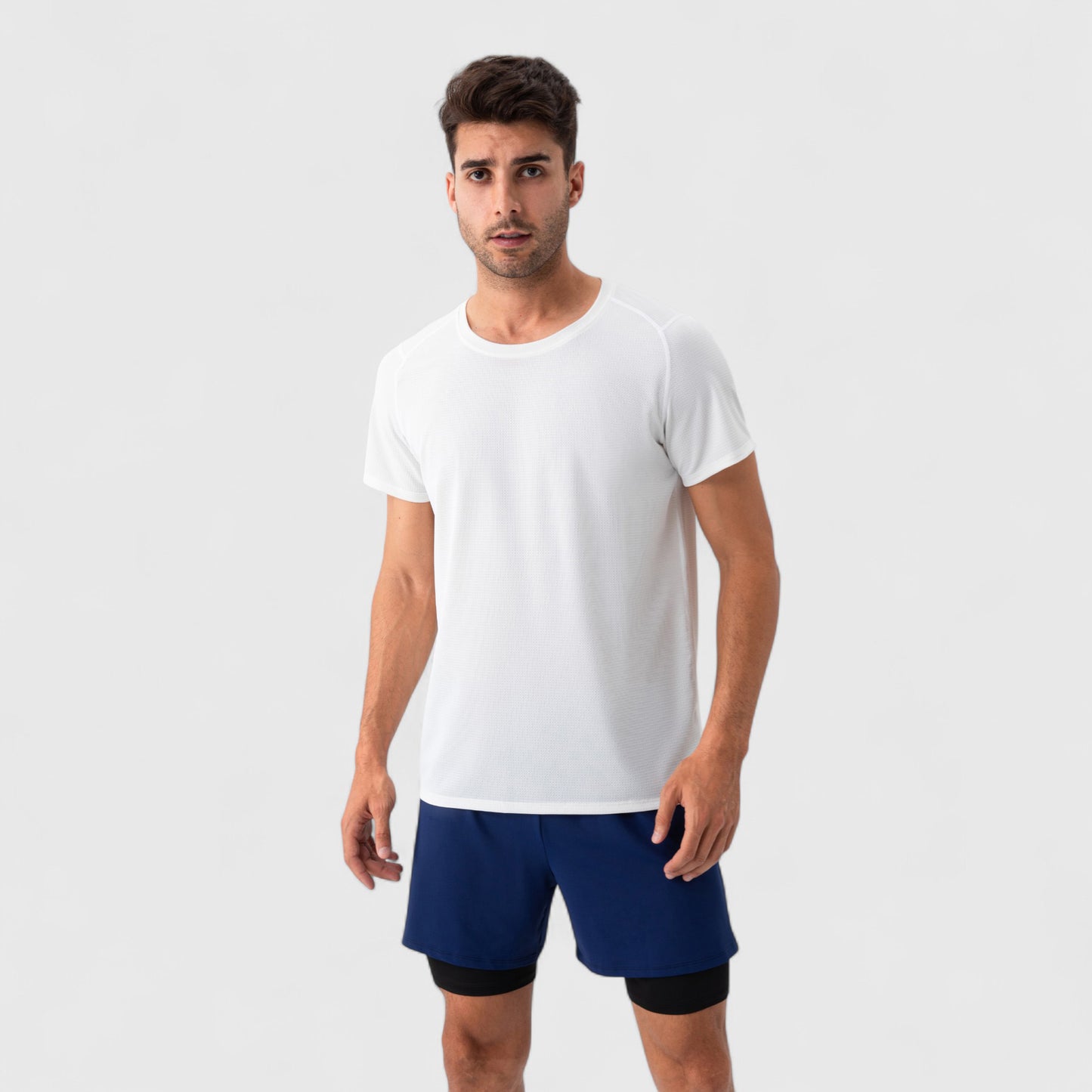 Anna-Kaci Active Men's Short Sleeve Performance T-Shirt with Breathable Mesh Fabric and Relaxed Athletic Fit