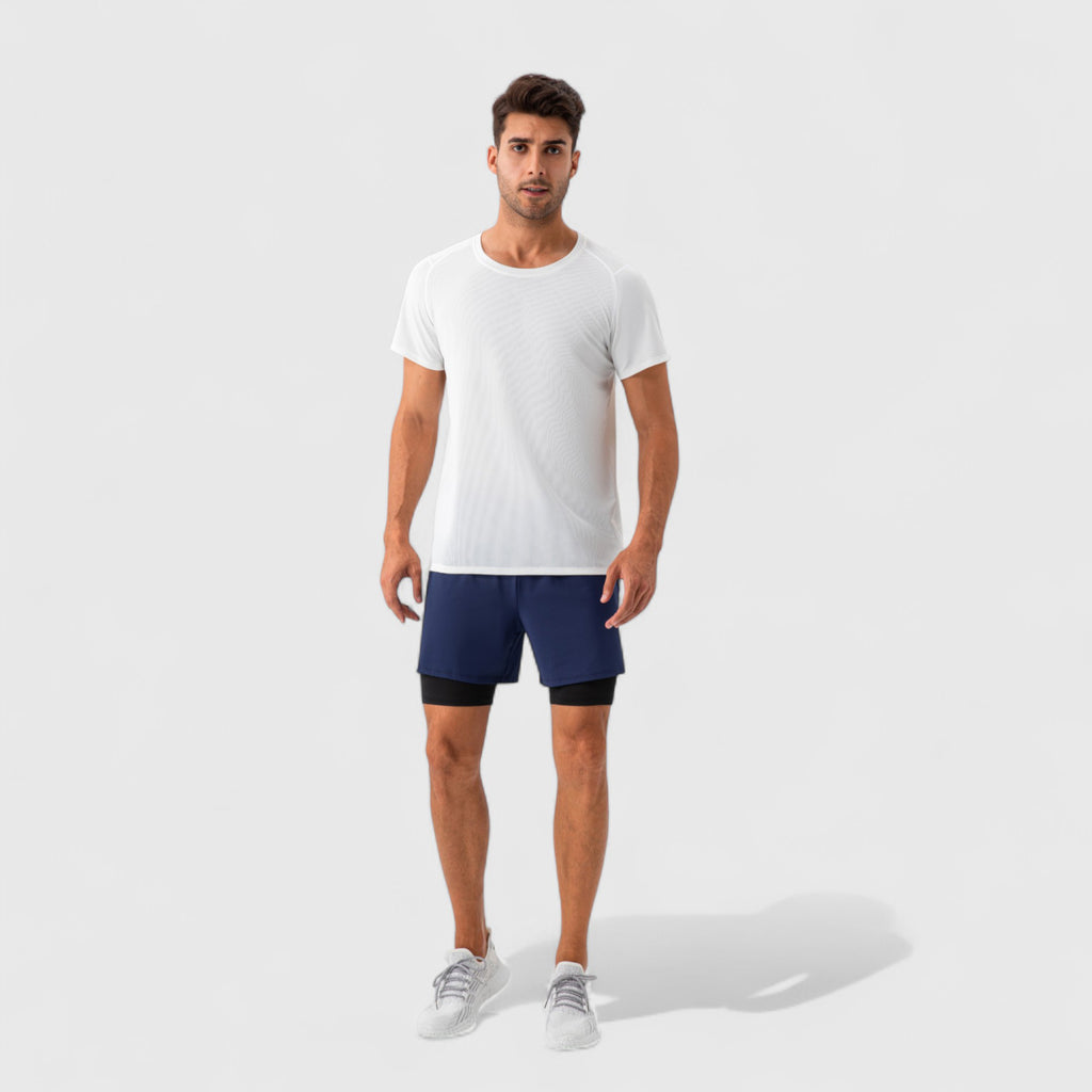 Anna-Kaci Active Men's Short Sleeve Performance T-Shirt with Breathable Mesh Fabric and Relaxed Athletic Fit