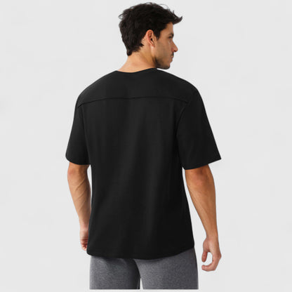 Anna-Kaci Active Men's Oversized Fit Short Sleeve T-Shirt with Drop Shoulders and Relaxed Silhouette for Everyday Style