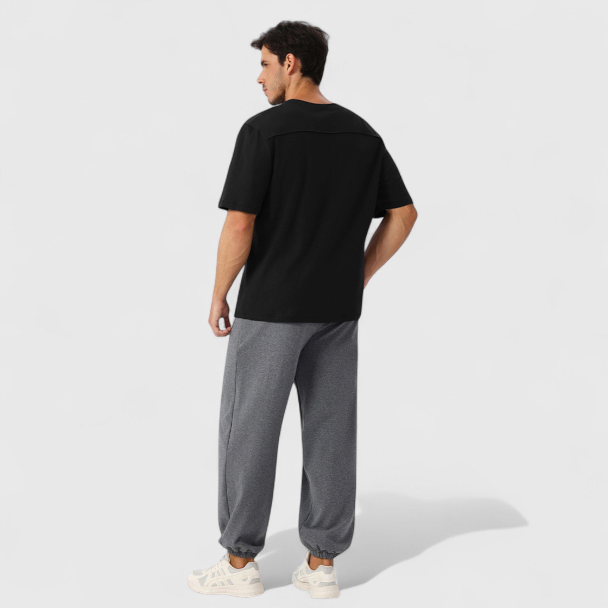 Anna-Kaci Active Men's Oversized Fit Short Sleeve T-Shirt with Drop Shoulders and Relaxed Silhouette for Everyday Style
