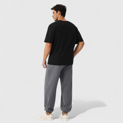 Anna-Kaci Active Men's Oversized Fit Short Sleeve T-Shirt with Drop Shoulders and Relaxed Silhouette for Everyday Style