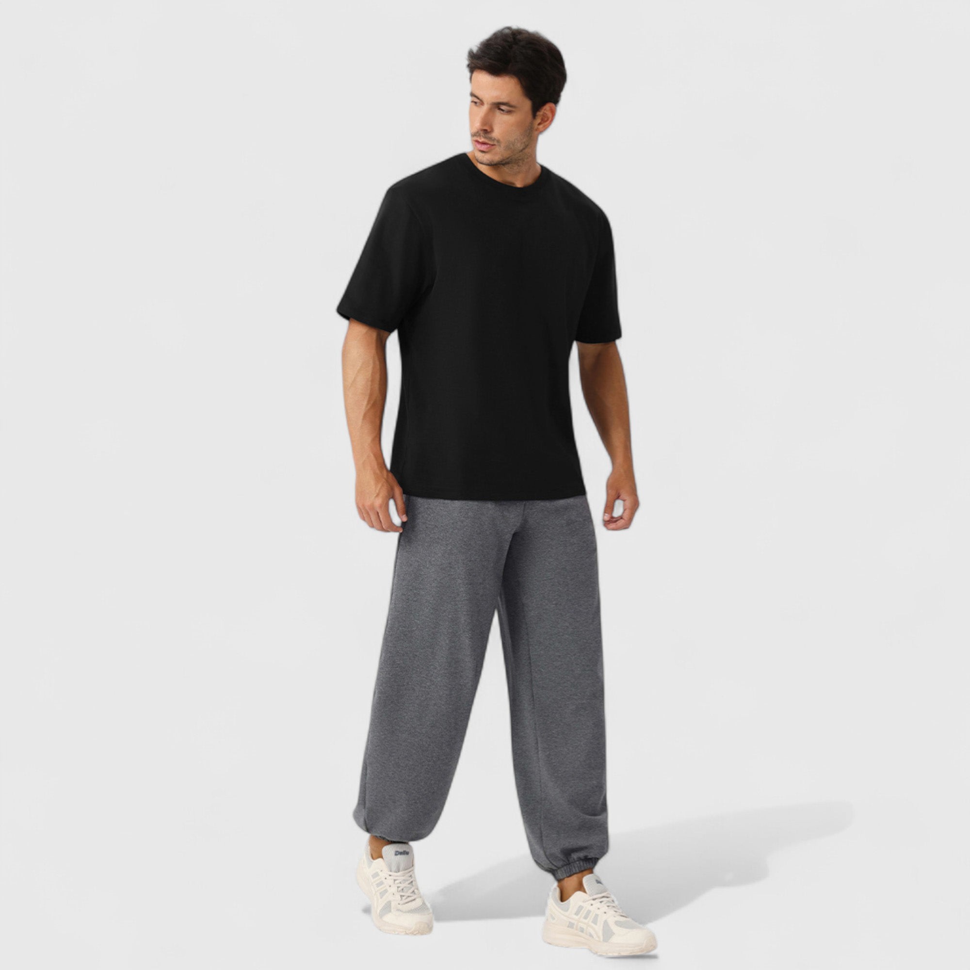 Anna-Kaci Active Men's Oversized Fit Short Sleeve T-Shirt with Drop Shoulders and Relaxed Silhouette for Everyday Style