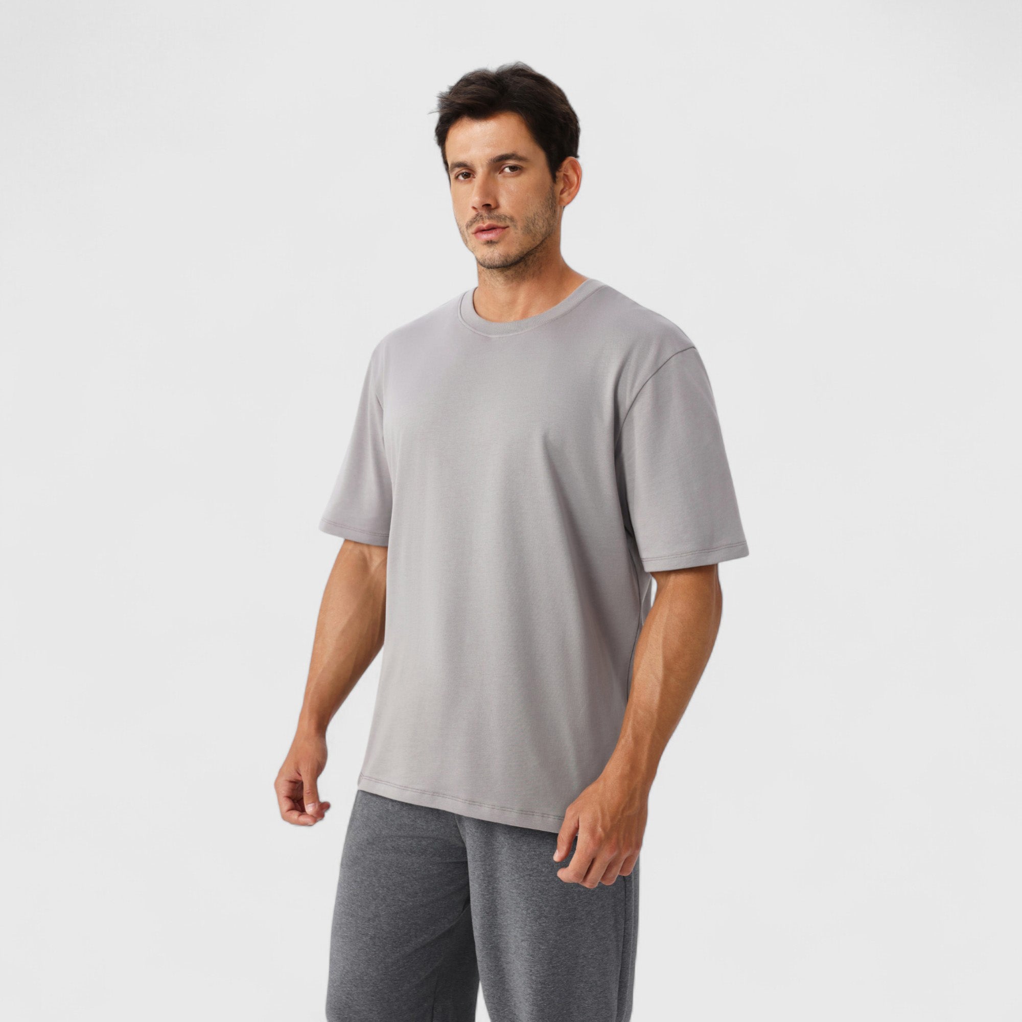 Anna-Kaci Active Men's Oversized Fit Short Sleeve T-Shirt with Drop Shoulders and Relaxed Silhouette for Everyday Style