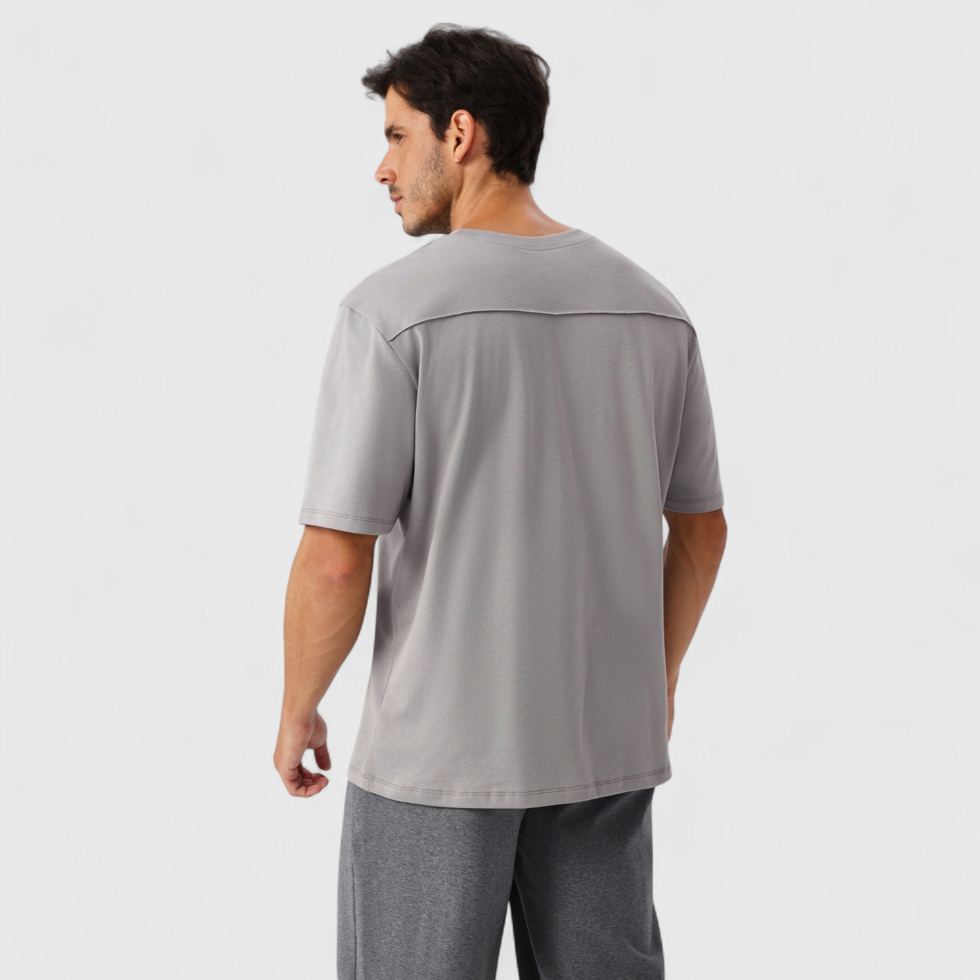 Anna-Kaci Active Men's Oversized Fit Short Sleeve T-Shirt with Drop Shoulders and Relaxed Silhouette for Everyday Style