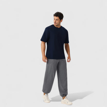 Anna-Kaci Active Men's Oversized Fit Short Sleeve T-Shirt with Drop Shoulders and Relaxed Silhouette for Everyday Style