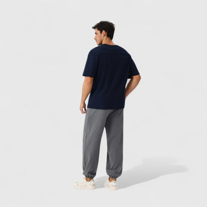 Anna-Kaci Active Men's Oversized Fit Short Sleeve T-Shirt with Drop Shoulders and Relaxed Silhouette for Everyday Style