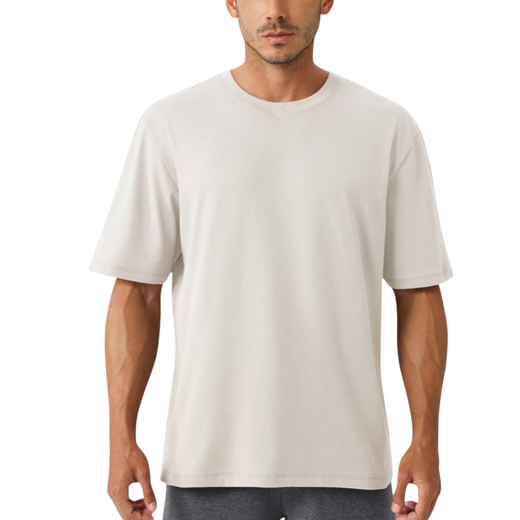 Anna-Kaci Active Men's Oversized Fit Short Sleeve T-Shirt with Drop Shoulders and Relaxed Silhouette for Everyday Style