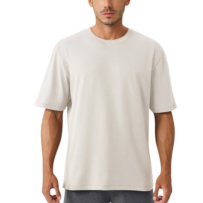 Anna-Kaci Active Men's Oversized Fit Short Sleeve T-Shirt with Drop Shoulders and Relaxed Silhouette for Everyday Style