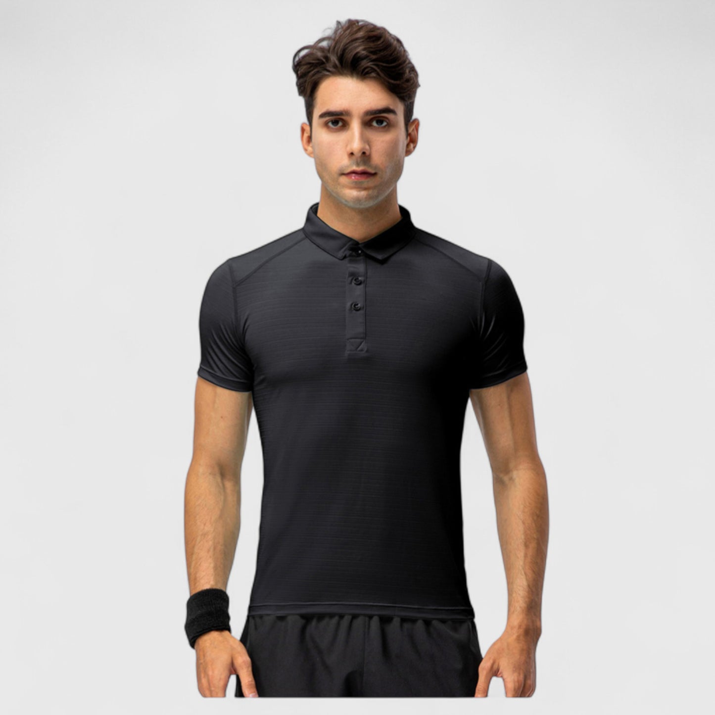 Anna-Kaci Active Men's Athletic Fit Polo Shirt with Short Sleeves and Three-Button Placket for Casual and Sport Styling