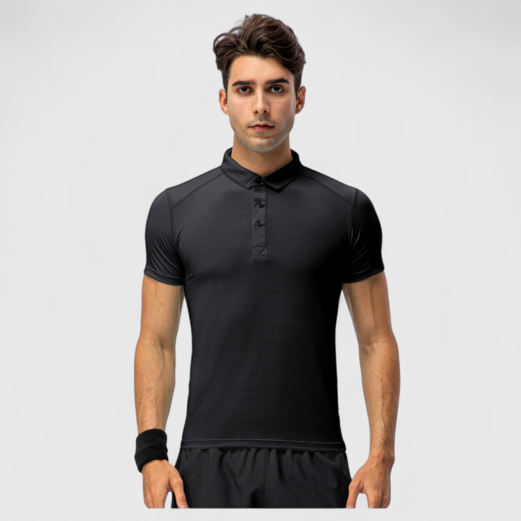 Anna-Kaci Active Men's Athletic Fit Polo Shirt with Short Sleeves and Three-Button Placket for Casual and Sport Styling