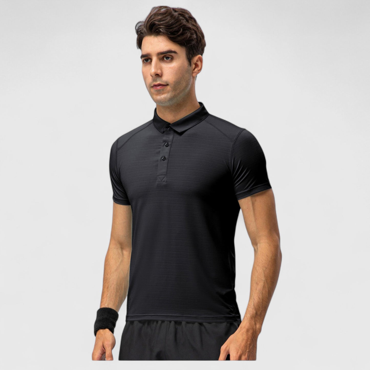 Anna-Kaci Active Men's Athletic Fit Polo Shirt with Short Sleeves and Three-Button Placket for Casual and Sport Styling