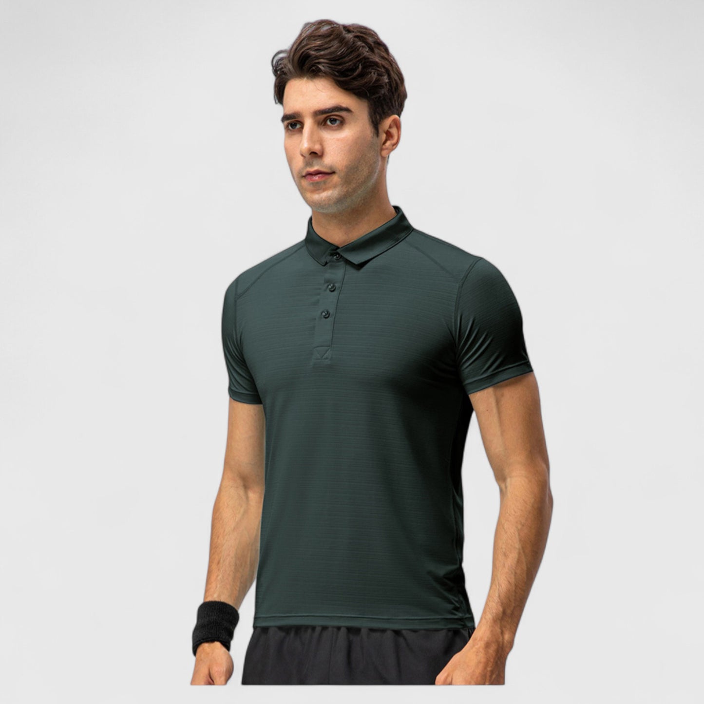 Anna-Kaci Active Men's Athletic Fit Polo Shirt with Short Sleeves and Three-Button Placket for Casual and Sport Styling