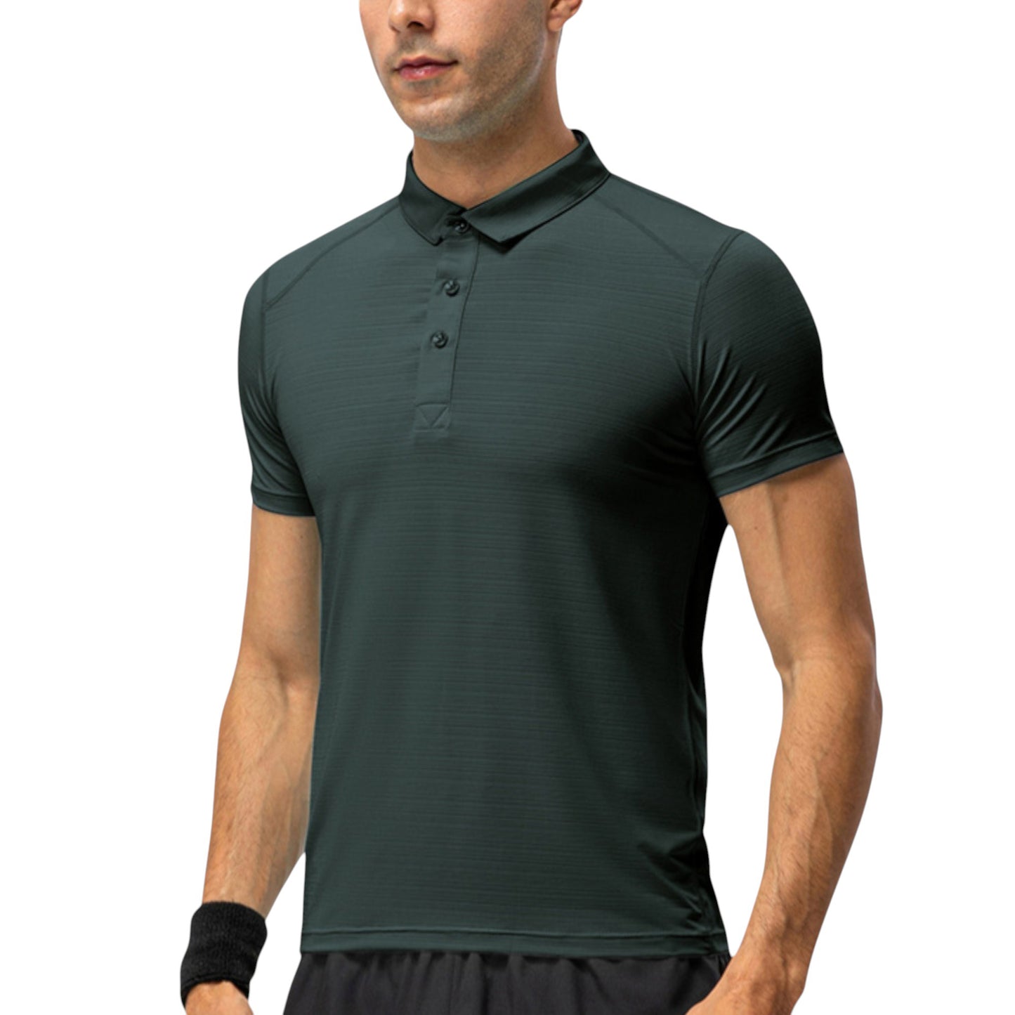Anna-Kaci Active Men's Athletic Fit Polo Shirt with Short Sleeves and Three-Button Placket for Casual and Sport Styling
